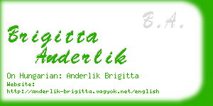 brigitta anderlik business card
